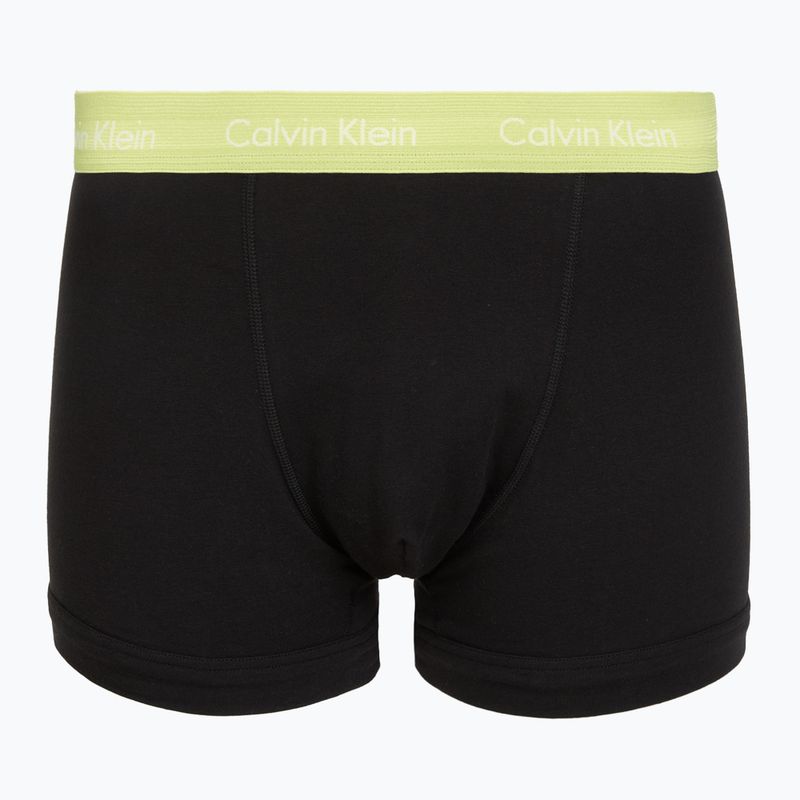 Мъжки боксерки Calvin Klein 0000U2662G Trunk 3 чифта black w green bloom wb/black w da 2