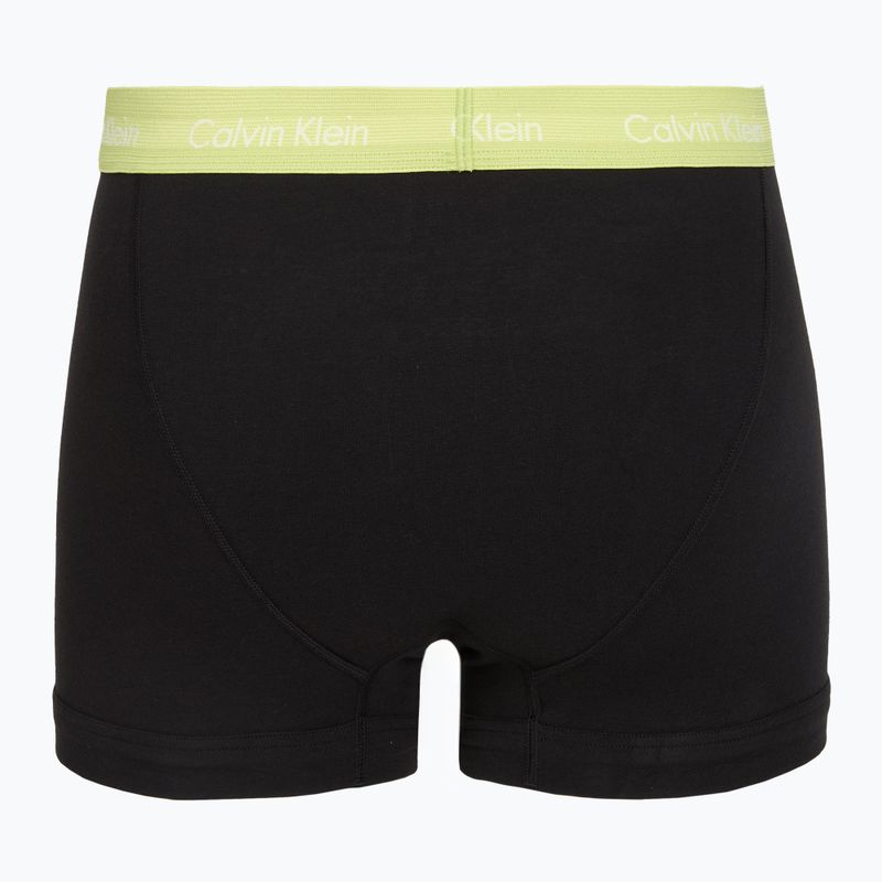 Мъжки боксерки Calvin Klein 0000U2662G Trunk 3 чифта black w green bloom wb/black w da 3