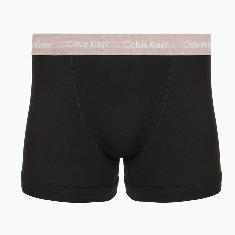 Мъжки боксерки Calvin Klein 0000U2662G Trunk 3 чифта black w green bloom wb/black w da 2