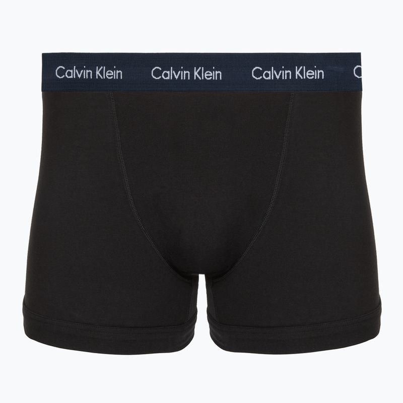 Мъжки боксерки Calvin Klein 0000U2662G Trunk 3 чифта black w green bloom wb/black w da 4