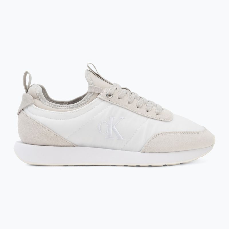 Мъжки обувки Calvin Klein YM0YM01414 Retro Runner Sock Laceup Mix mat bright white/light grey 2