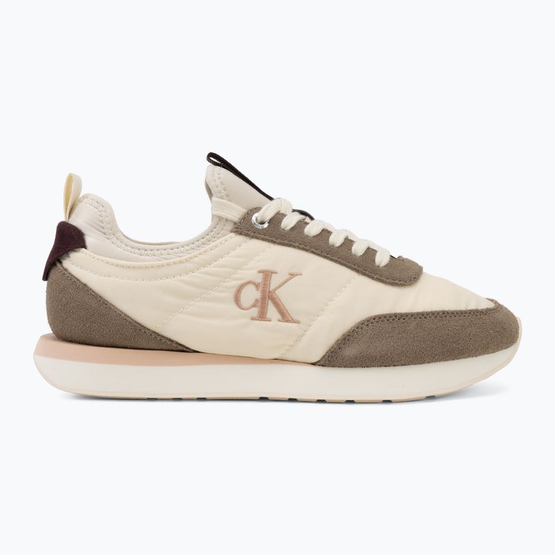 Дамски обувки Calvin Klein YW0YW02060 Retro Runner Sock Laceup Mix Mat turtledove/spanish villa/bordeaux 2