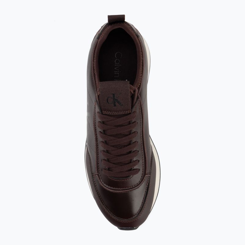 Дамски обувки Calvin Klein HW0HW03118 Retro Runner Sock PANL Leather Neo bordeaux 5