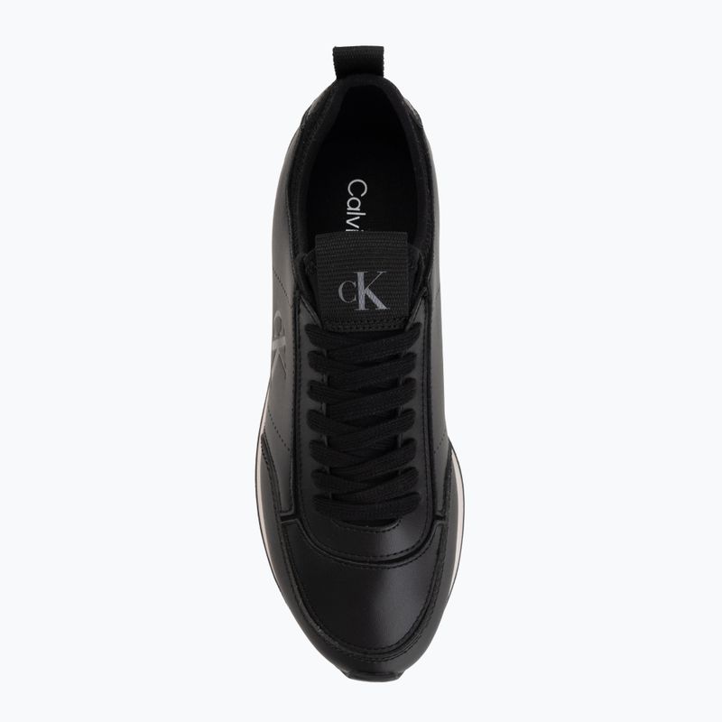 Дамски обувки Calvin Klein HW0HW03118 Retro Runner Sock PANL Leather Neo black/crystal grey 5