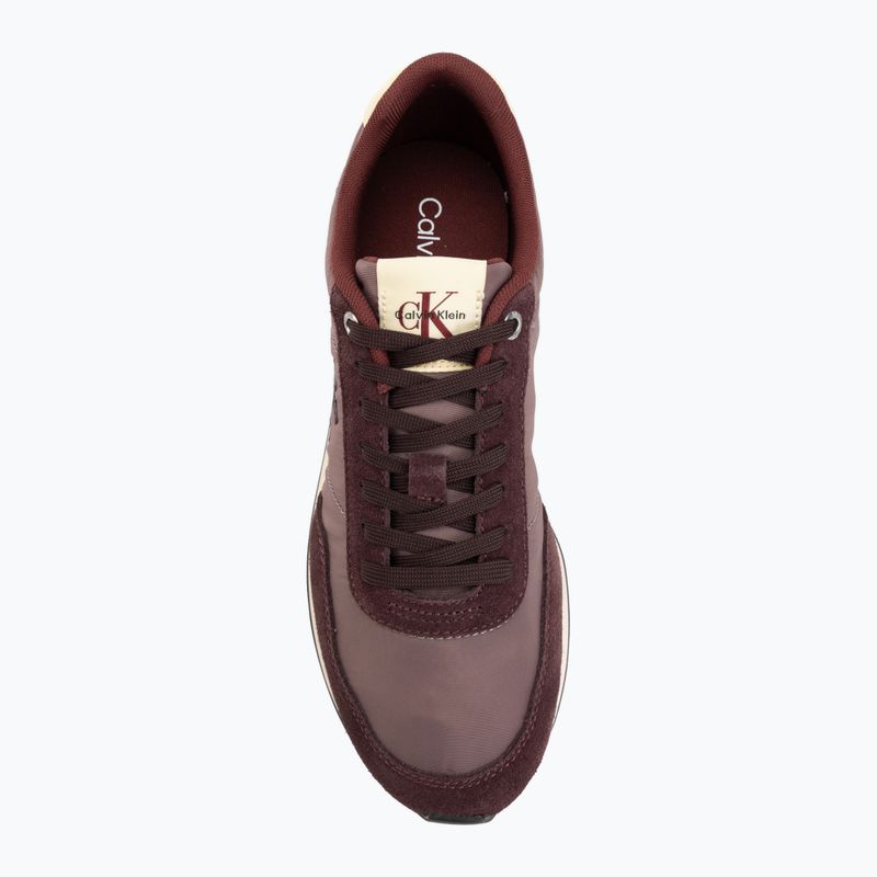 Мъжки обувки Calvin Klein YM0YM01361 Retro Runner Ess Mix Mat burgundy/peppercorn/vanilla 5