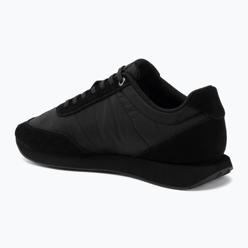 Мъжки обувки Calvin Klein HM0HM02212 Retro Runner Bans Leather Suede triple black/adrenaline rush 3