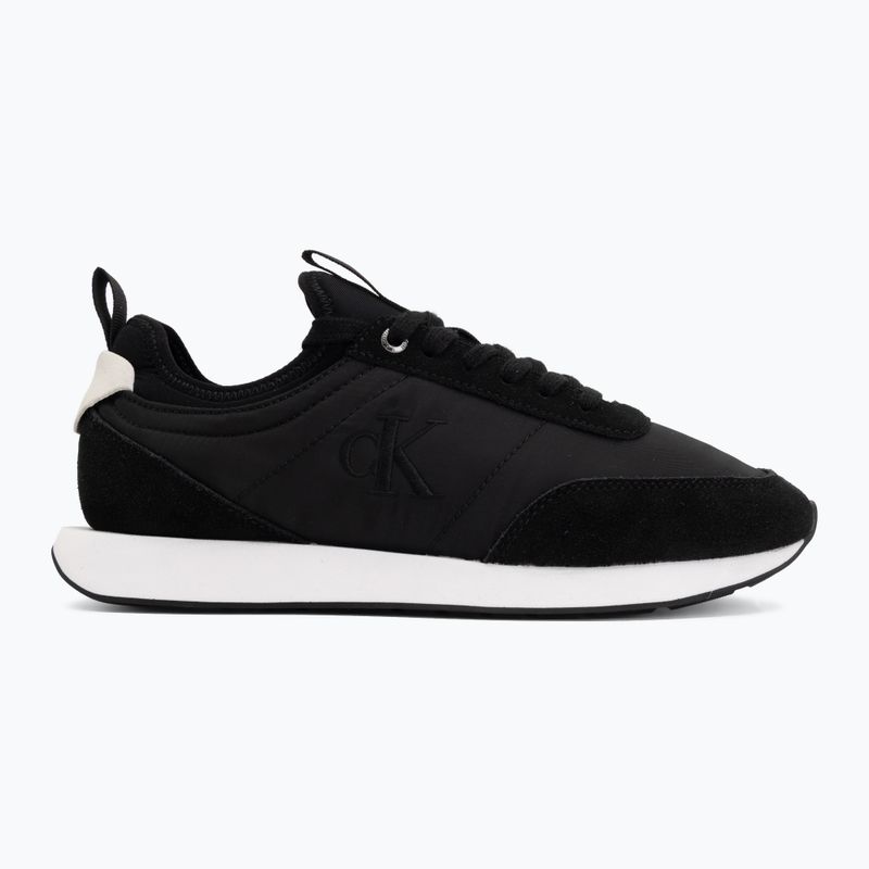 Мъжки обувки Calvin Klein YM0YM01414 Retro Runner Sock Laceup Mix matte black/bright white 2