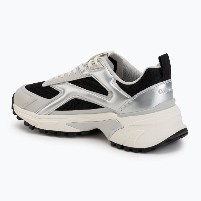 Дамски обувки Calvin Klein HW0HW03140 Hike Run Stripe Mesh Met black/silver/light grey 3