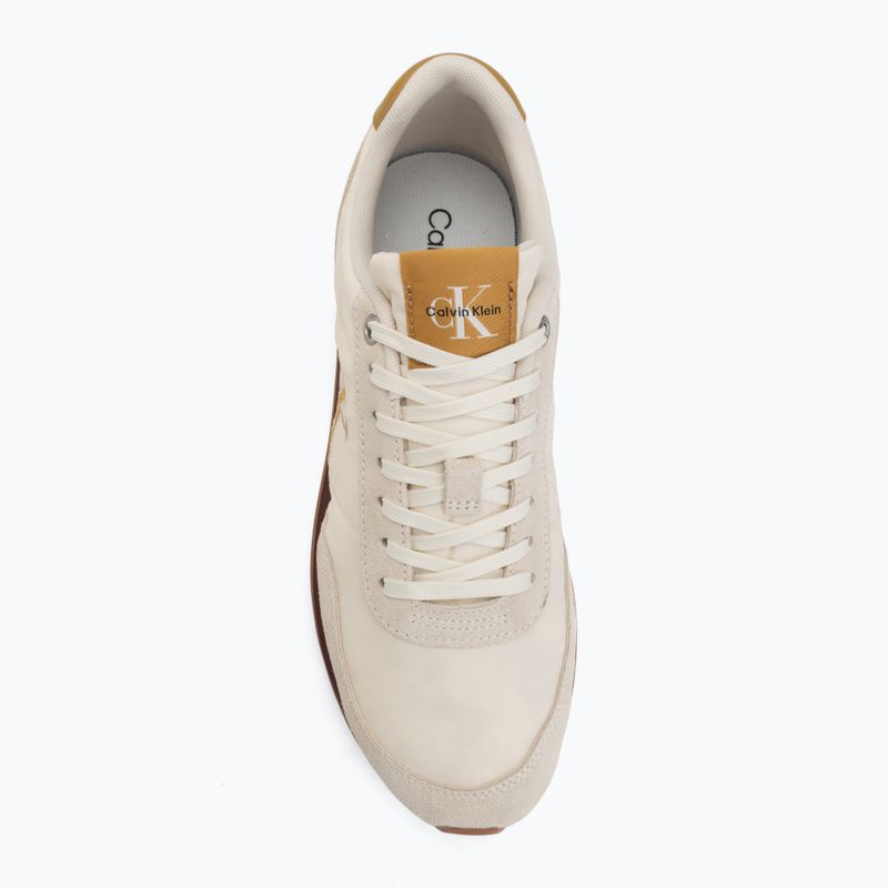 Мъжки обувки Calvin Klein YM0YM01361 Retro Runner Ess Mix Mat white swan/tofu/amber gold 5