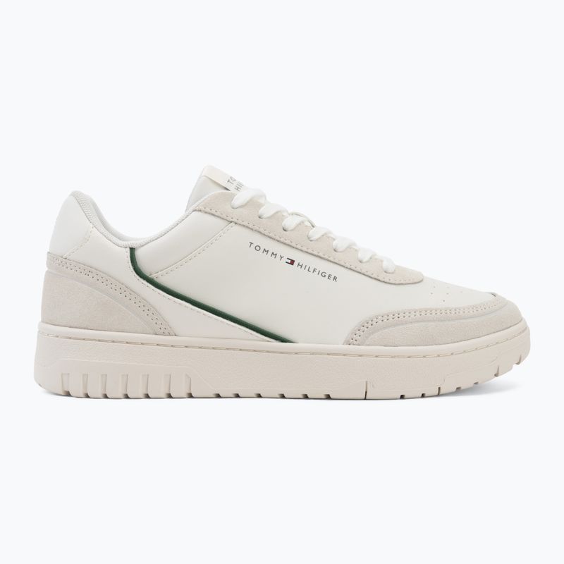 Мъжки обувки Tommy Hilfiger Basket Core Leather Suede Mix ecru/street green 2