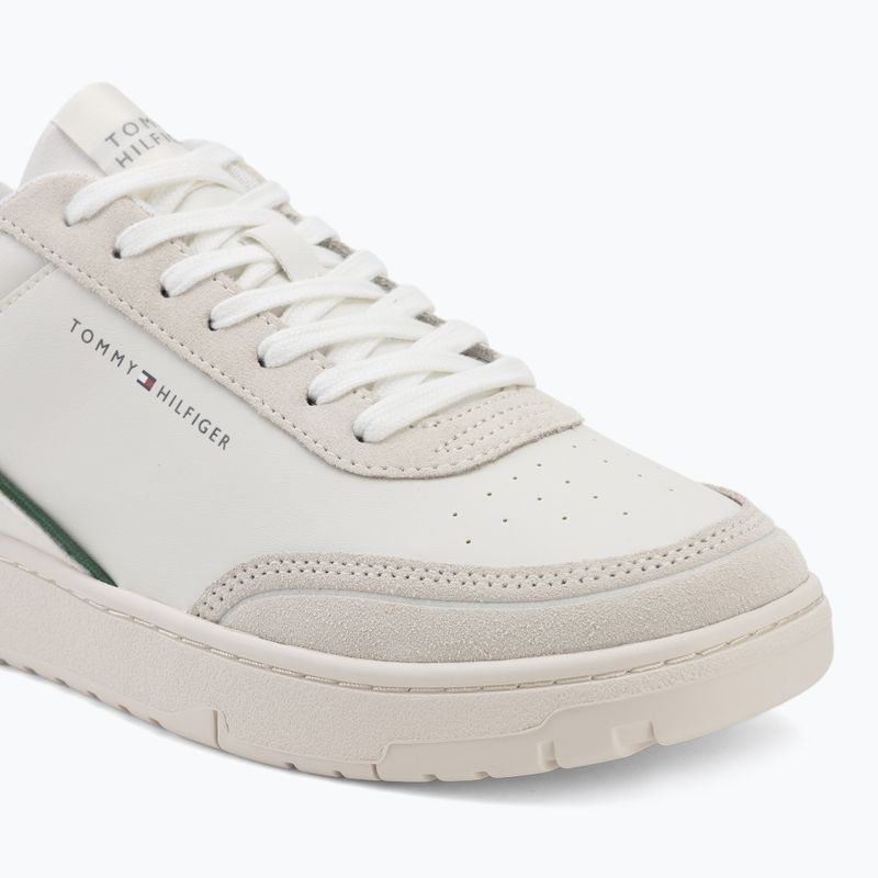 Мъжки обувки Tommy Hilfiger Basket Core Leather Suede Mix ecru/street green 7