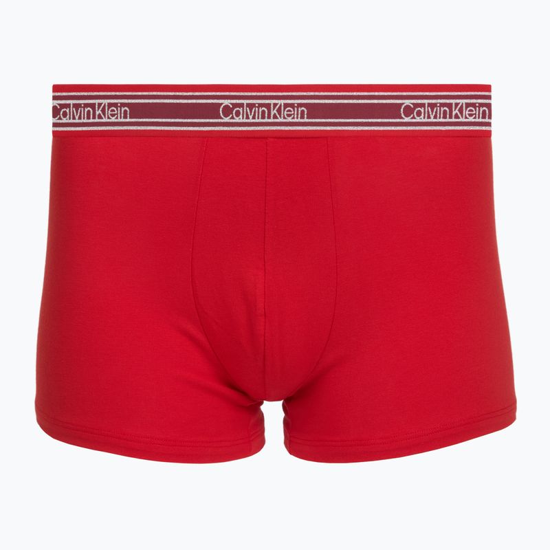 Мъжки боксерки Calvin Klein LV00NB4615 Trunk black/established red/goji berry 2