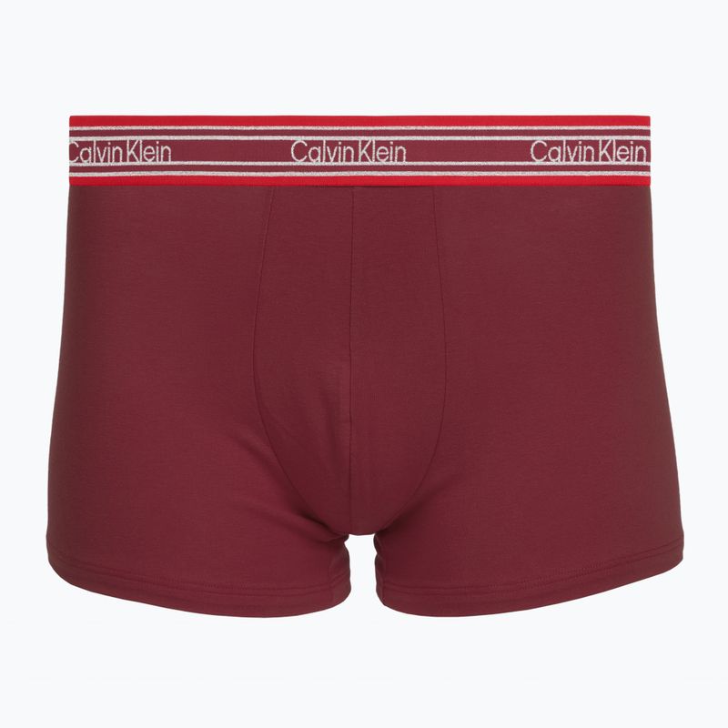 Мъжки боксерки Calvin Klein LV00NB4615 Trunk black/established red/goji berry 3