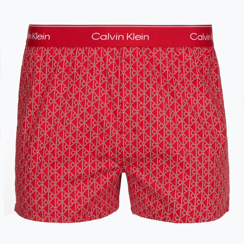 Мъжки боксерки Calvin Klein LV00NB4727 Boxer Slim black/prep emblem goji berry/grisai 2