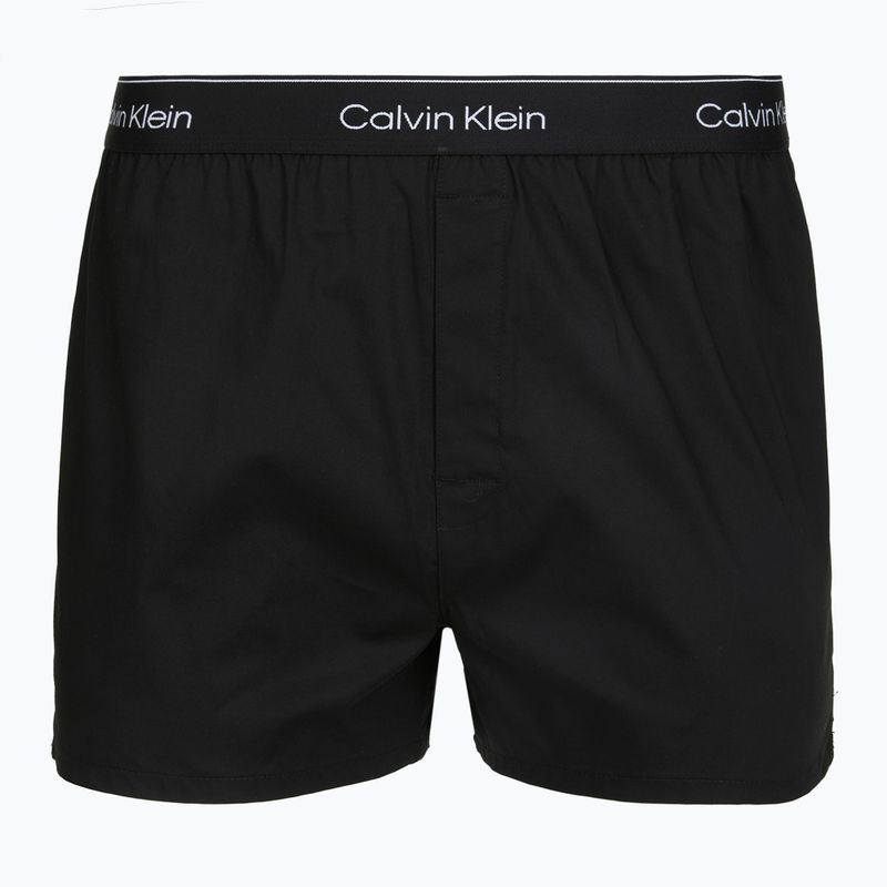 Мъжки боксерки Calvin Klein LV00NB4727 Boxer Slim black/prep emblem goji berry/grisai 6