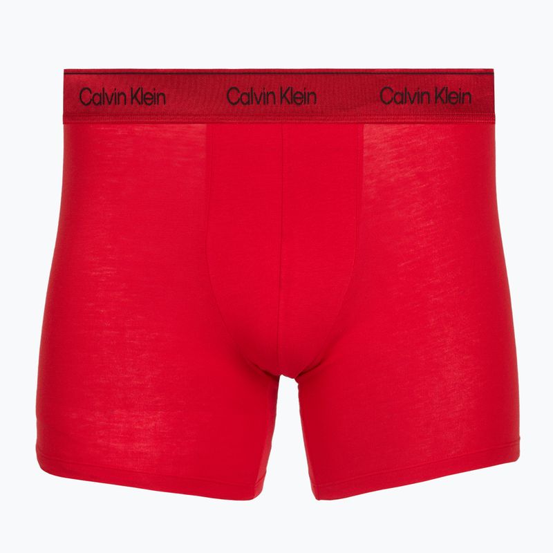 Мъжки боксерки Calvin Klein LV00NB4576 Boxer Brief black/goji berry/black 2