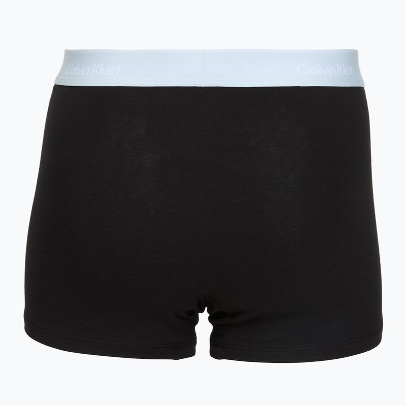 Мъжки боксерки Calvin Klein LV00NB4286 Relaxed Fit Trunk black bodies w/ poseidon blue/plein 5