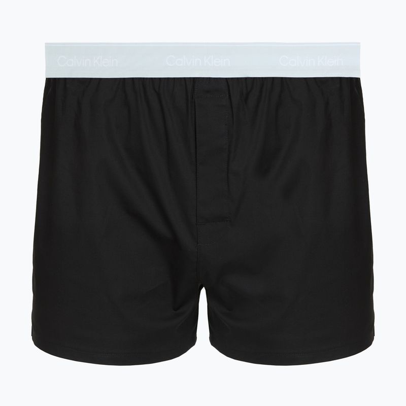 Мъжки боксерки Calvin Klein LV00NB4267 Boxer Slim black bodies w/ poseidon blue/plein 2
