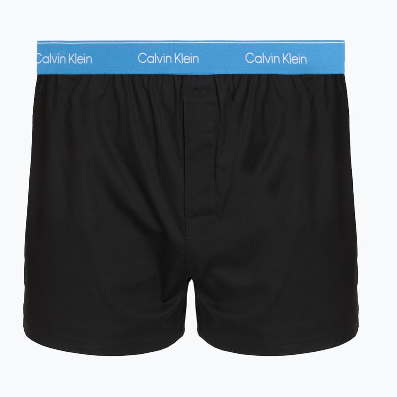 Мъжки боксерки Calvin Klein LV00NB4267 Boxer Slim black bodies w/ poseidon blue/plein 3
