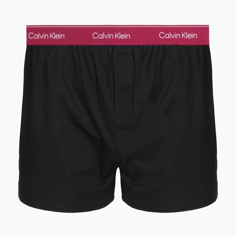Мъжки боксерки Calvin Klein LV00NB4267 Boxer Slim black bodies w/ poseidon blue/plein 4