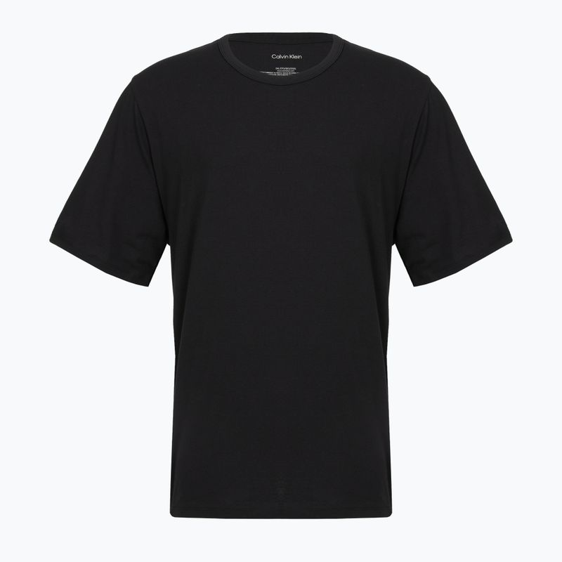 Мъжка тениска Calvin Klein LV00NB4185 Crew Neck black w/ white emb/white w/ black e 4