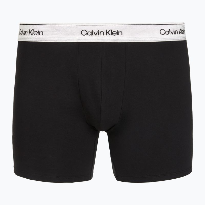 Мъжки боксерки Calvin Klein LV00NB4731 Boxer Brief black w/ silver haze wbs 2