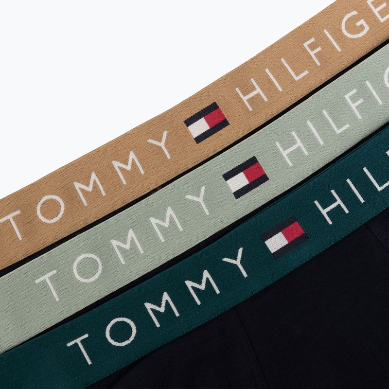 Мъжки боксерки Tommy Hilfiger Trunk WB 3 pack nb//saf canvas/mnty grey/deep spru 6