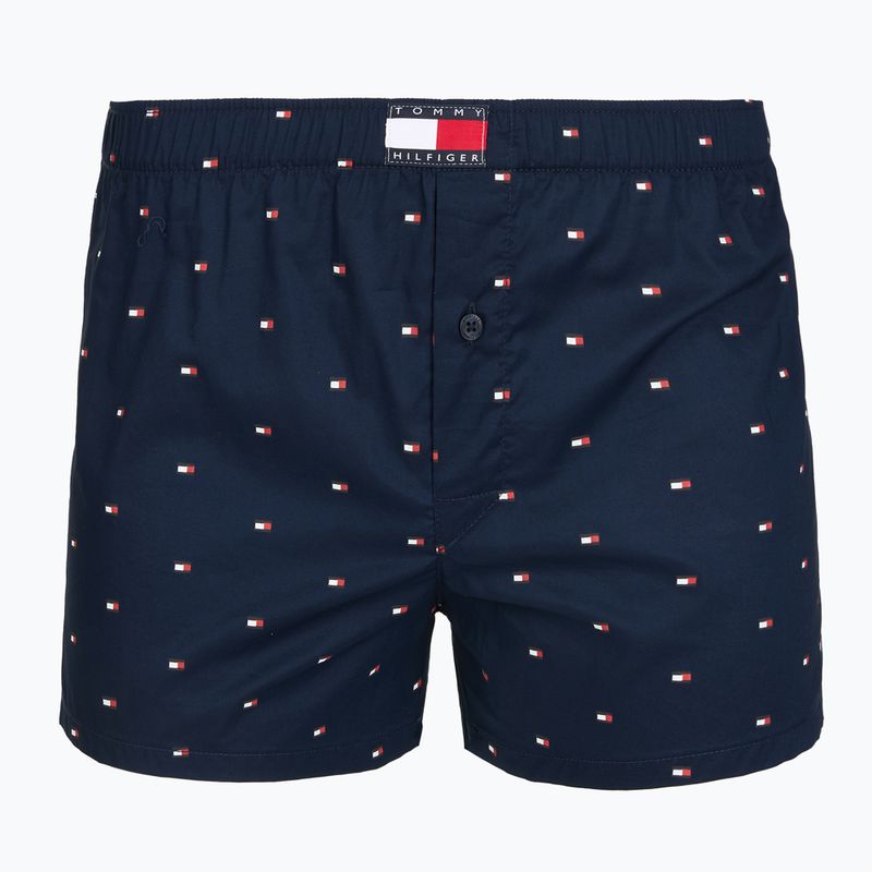 Мъжки боксерки Tommy Hilfiger Woven Boxer Print 3 pack chambray flag/carb navy/c navy flag 3
