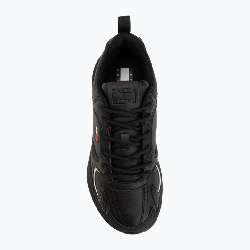 Мъжки обувки Tommy Jeans Runn Leather triple black 5