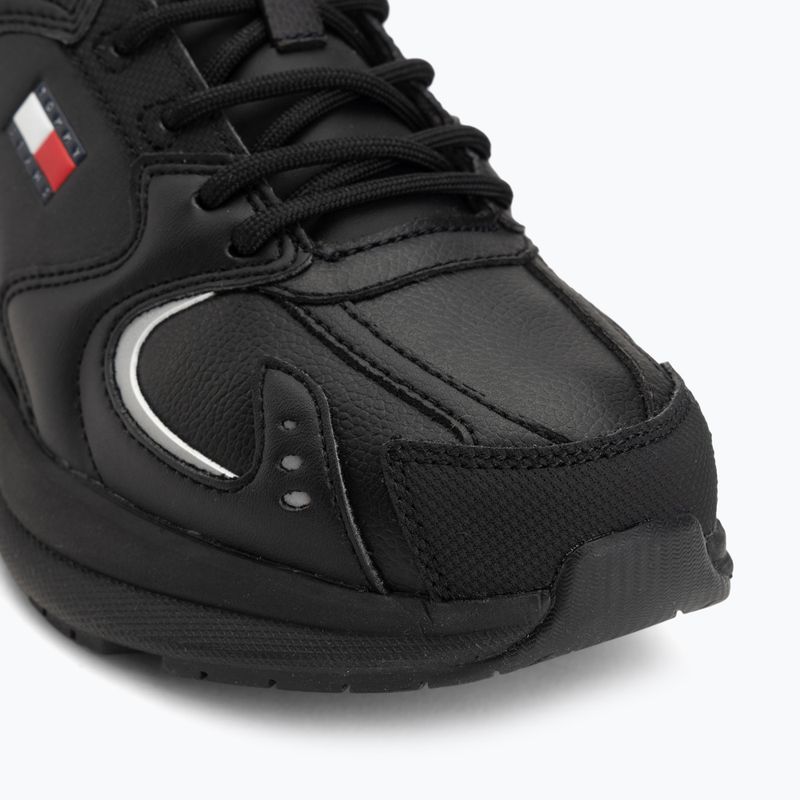 Мъжки обувки Tommy Jeans Runn Leather triple black 7