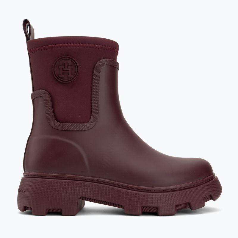 Дамски гумени ботуши Tommy Hilfiger Stamp Warm Ankle oxblood 2