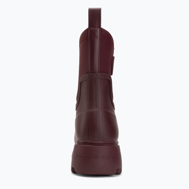 Дамски гумени ботуши Tommy Hilfiger Stamp Warm Ankle oxblood 6