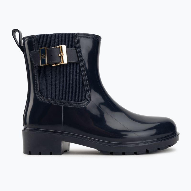 Дамски гумени ботуши Tommy Hilfiger Buckle Glossy Ankle space blue 2