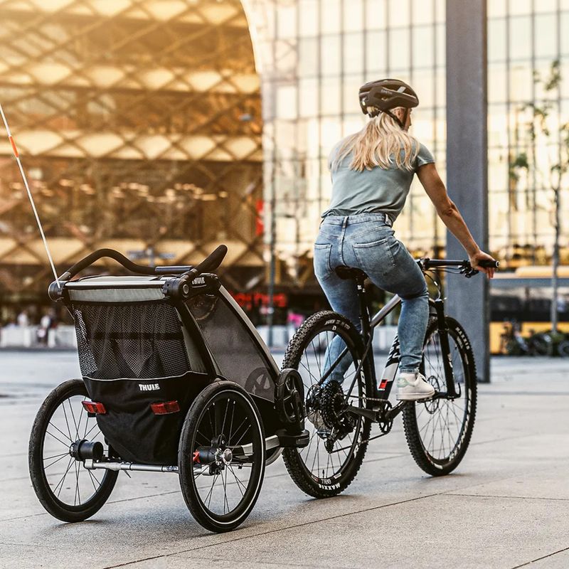 Двуместно ремарке за велосипед Thule Chariot Lite, зелено 10203022 8