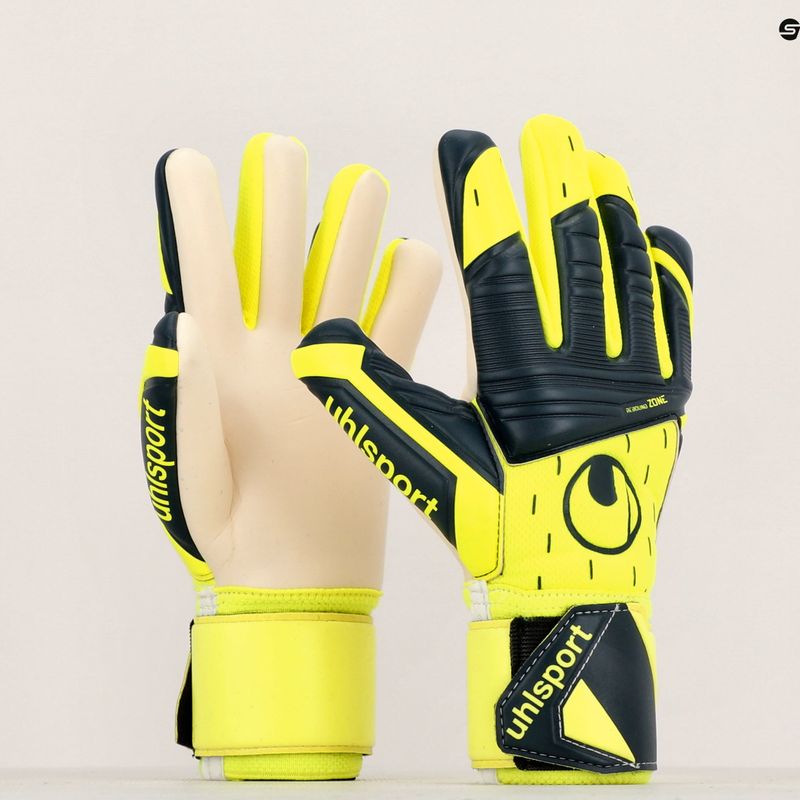 Детски вратарски ръкавици uhlsport Classic Absolutgrip Hn Pro Jr. неоново жълто/зелено/бяло 4