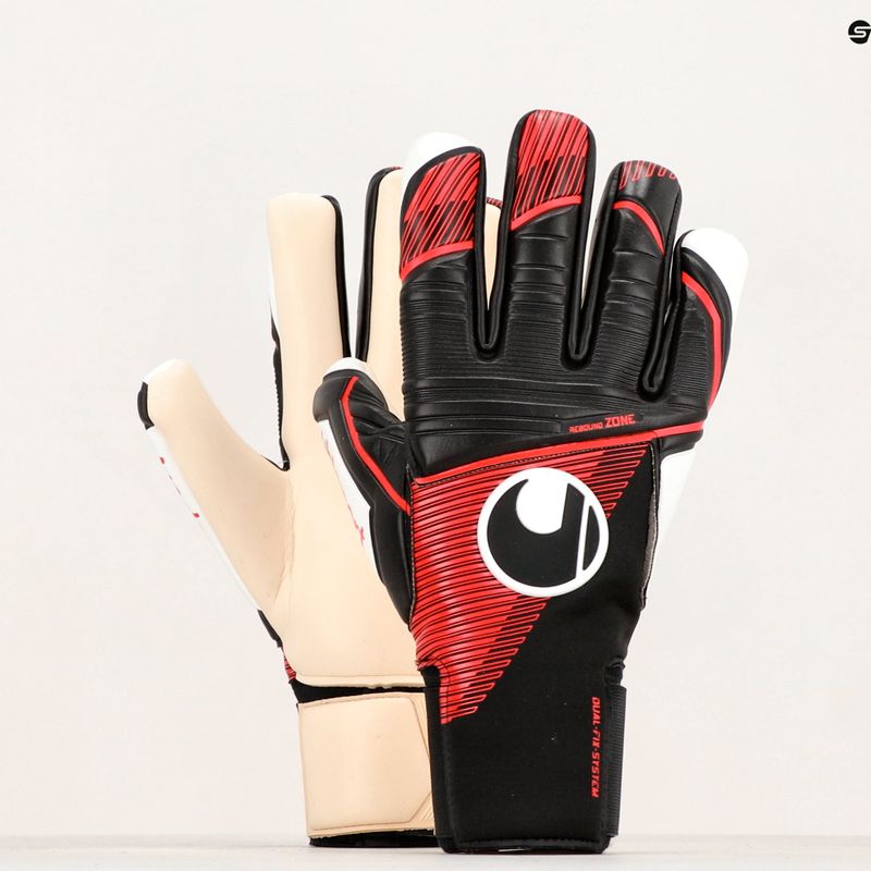 Uhlsport Powerline Absolutgrip Hn вратарски ръкавици черни/червени/бели 4
