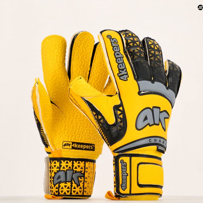 4Keepers Champ Astro VI вратарски ръкавици жълто/сиво 5