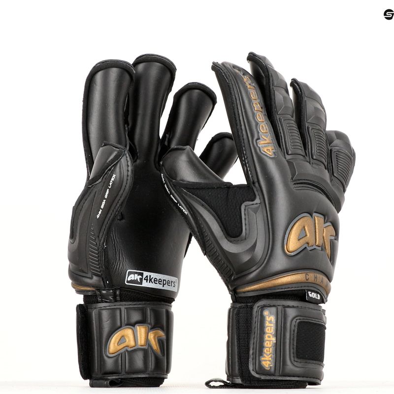 4Keepers Champ Gold Black VI вратарски ръкавици черни 5