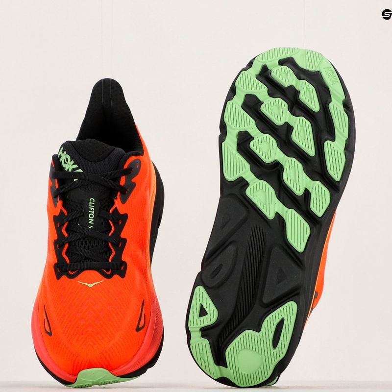 Мъжки обувки за бягане HOKA Clifton 9 flame/vibrant orange 8