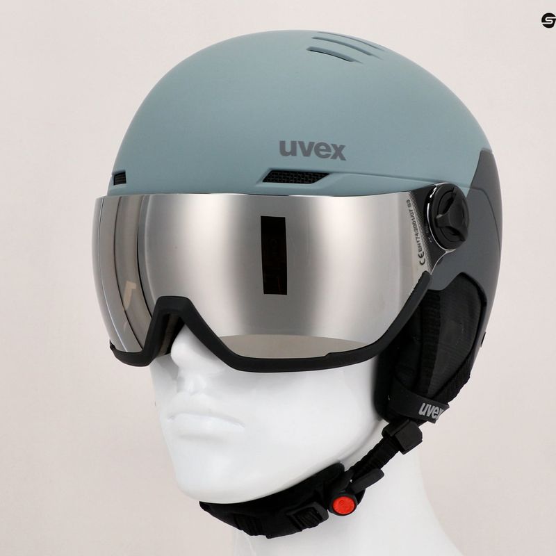 Ски каска UVEX Wanted Visor glacier/rhino matt/mirror silver smoke 13