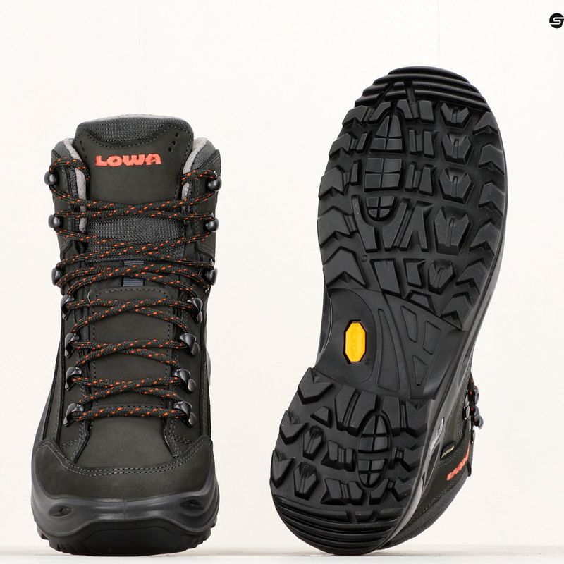 Ботуши LOWA Renegade GTX Mid антрацит/мандарини 10