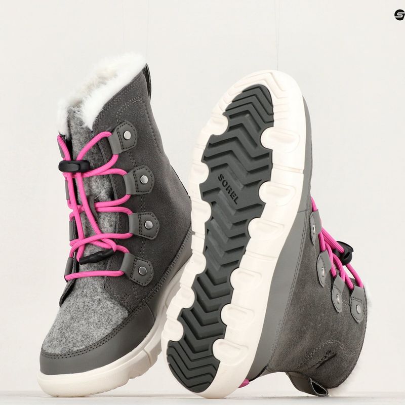 Sorel Sorel Explorer Lace каменоломна/ярка лавандула юношески ботуши за сняг 16