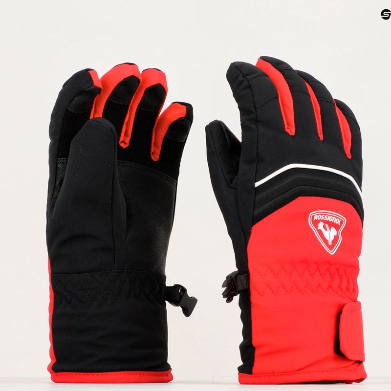 Rossignol Jr Tech Impr G sports червена детска ски ръкавица 3