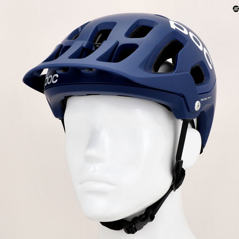 MTB каска за велосипед POC Tectal Race MIPS оловно синьо/водородно бяло матово 10