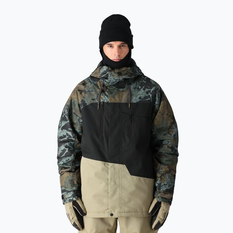 Мъжко яке за сноуборд 686 Geo cypress green hemisphere colorblock