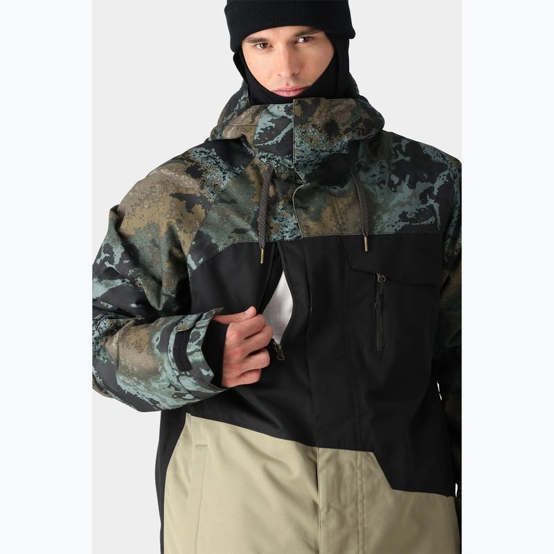 Мъжко яке за сноуборд 686 Geo cypress green hemisphere colorblock 4