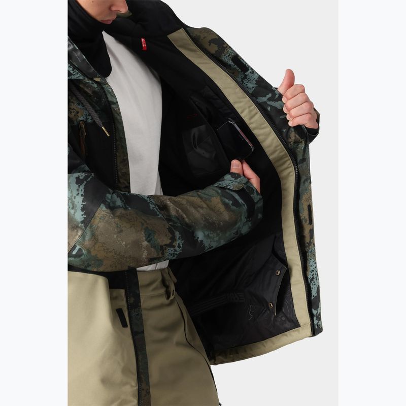 Мъжко яке за сноуборд 686 Geo cypress green hemisphere colorblock 5