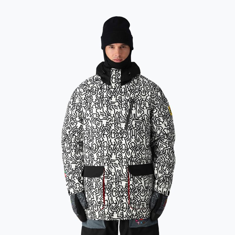 Мъжко яке за сноуборд 686 Spectra Insulated keith haring white colorblock