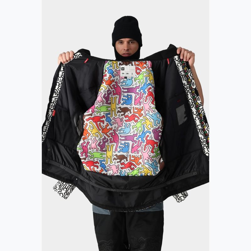 Мъжко яке за сноуборд 686 Spectra Insulated keith haring white colorblock 4