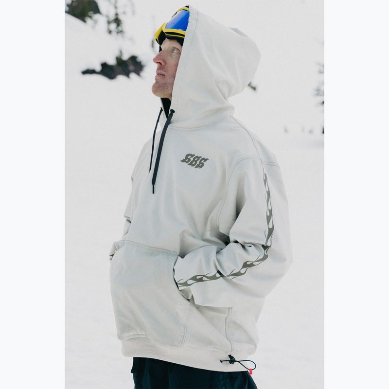 Мъжки суитшърт за сноуборд 686 Waterproof Team Hoody limestone 8